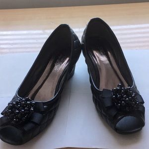 Item #112 Women’s Wedge Slip On with Open Toes.